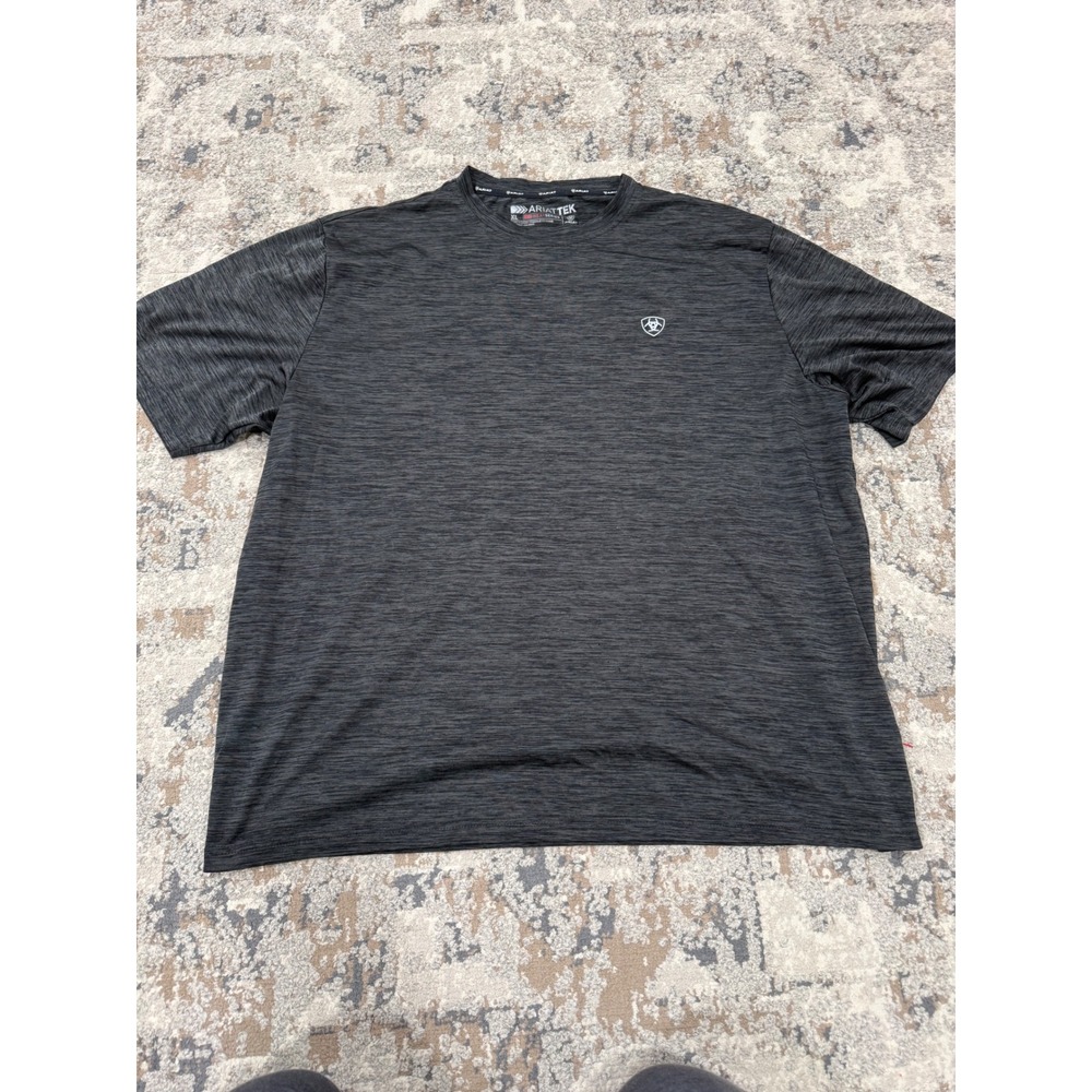 Ariat Mens AriatTEK Heat Series Performance T-Shirt Charcoal Grey Heather XL
